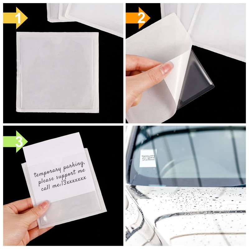 upain 10 Pack Permit Holder for Car Windscreen Square Parking