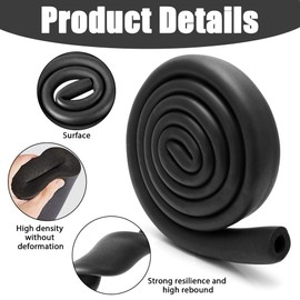 Tutamaz Pipe Insulation Rubber, Ear Insulation Foam Diameter 16 mm, Diameter 22 mm, Diameter 32 mm, Pipe Insulation 1.8 m, Hose for Pipe Diameter Heating Sanitary Heating Pipe, Copper Tube (Black