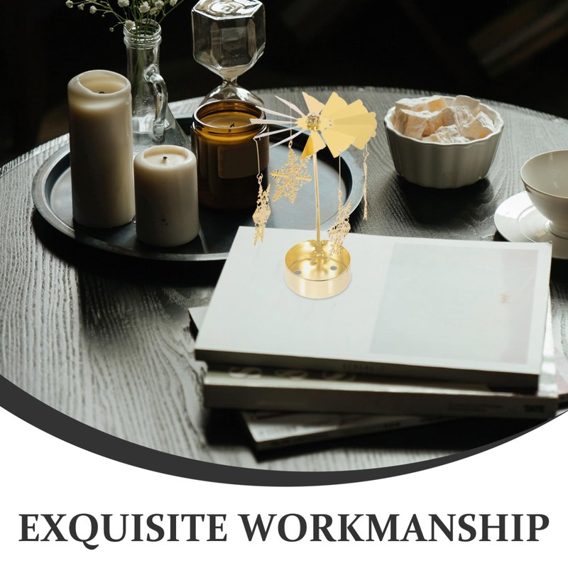 Zerodeko Snowflake Christmas Candle Spinner Carousel Candle Rotary Candle Holder