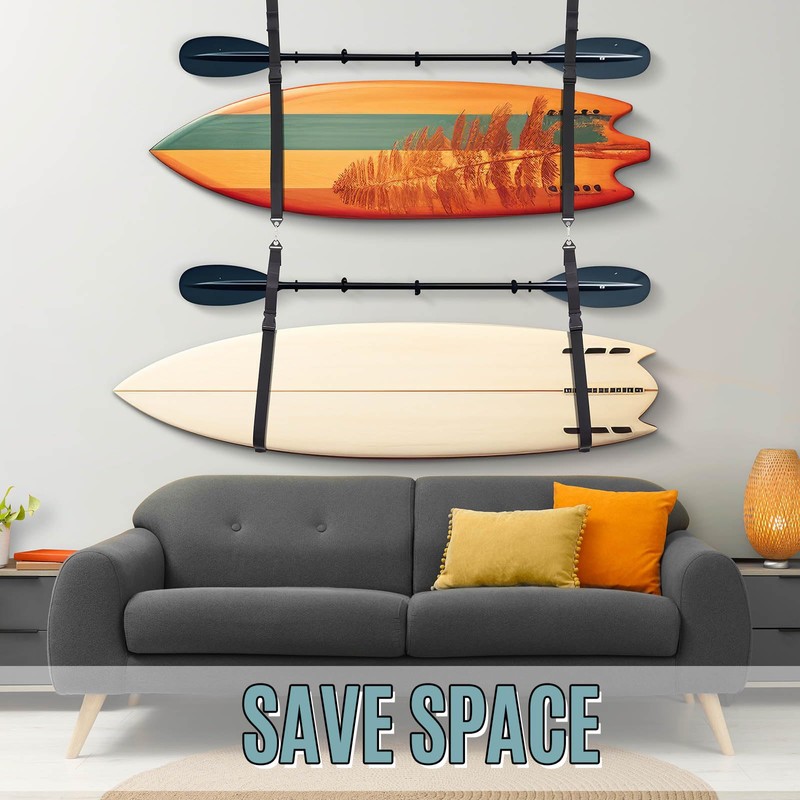Seenelling 6 Pack Kayak Storage Hanging Straps 1.5 Inch Wide