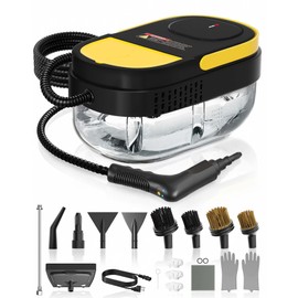 Steam Cleaner, 3 Level Adjustable Handle with 15 Accessories