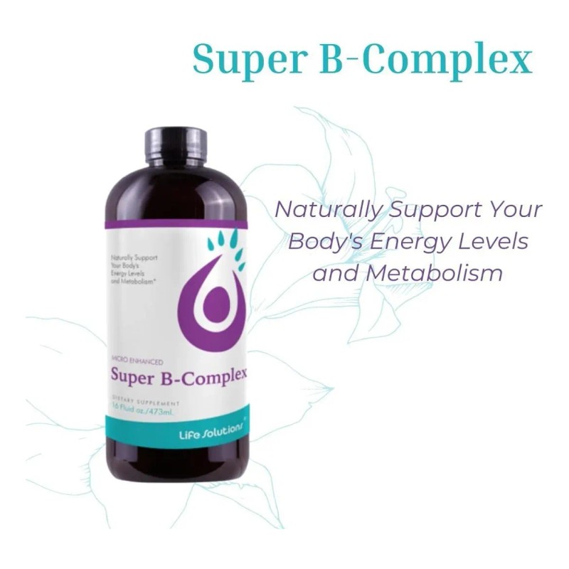 Life Solutions Super B-complex Líquido 16oz Energía Natural