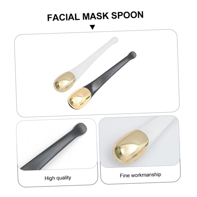 Ipetboom 2Pcs Eye Cream Spoons Metal Makeup Tool for Facial