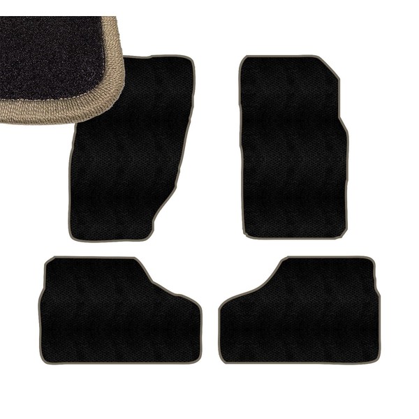 Dark Beige Edge Custom Fit Front & Rear Carpet Floor