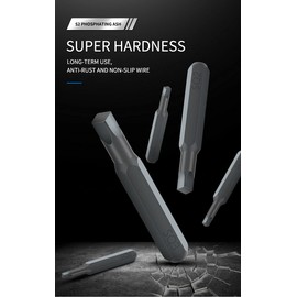 Tachi Hex 4mm Micro Screwdriver Bits bit magnetic Square head SQ0 SQ1 SQ2 SQ3 4PCS Set Robertson System 4 Compatible, Gray