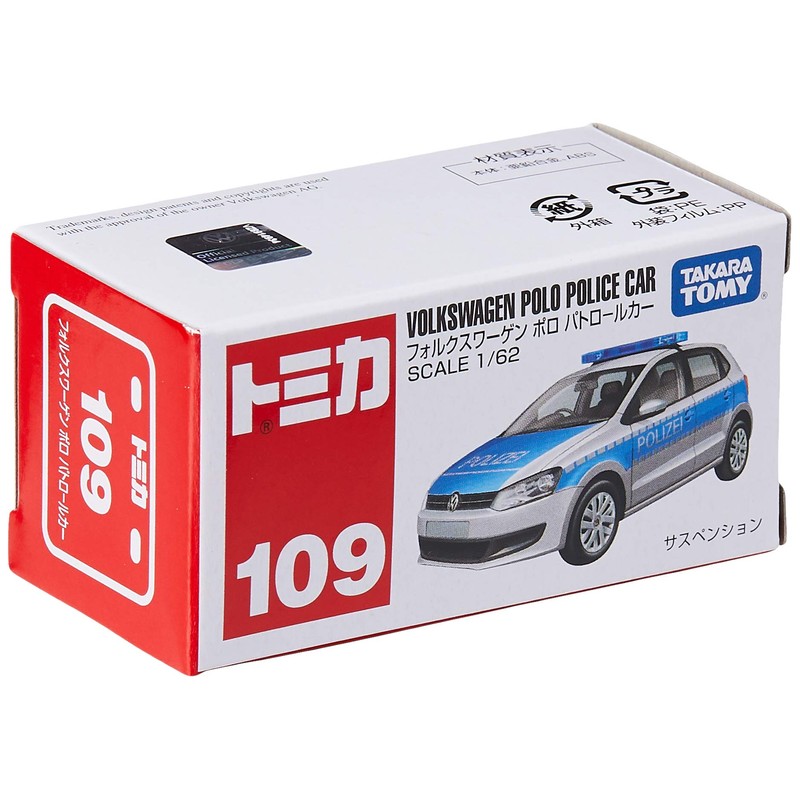 Tomica No.109 Volkswagen Polo Patrol Car (Box)