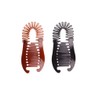 4Pcs Black and Brown Elongated Interlocking Plastic Banana Clip Women