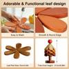 Wooden Trivets for Hot Dishes Tree Trivet Set with Apple