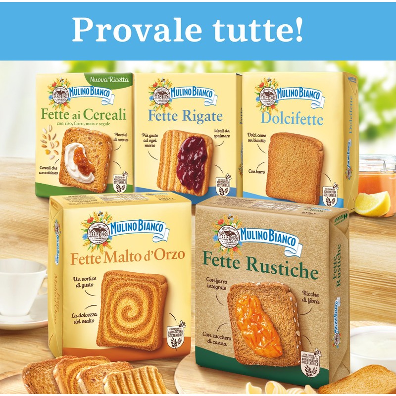 Mulino Bianco Fette Biscottate Dolcifette, 315g