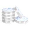 AUAUY 6 Rolls Elastic String for Bracelets, 0.4mm-1.0mm Clear Elastic