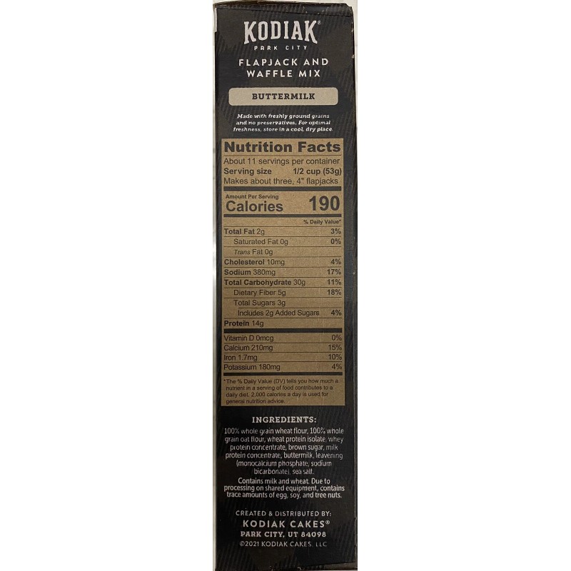 Kodiak Protein Power Cakes BUTTERMILK Pancake Flapjack & Waffle Mix