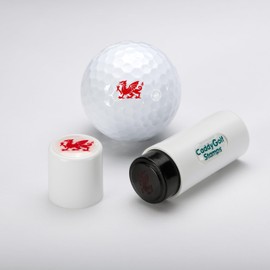 CaddyGolfStamps Welsh Wales Flag Football Design Golf Ball Stamper Stamp Marker Personalise your Golf Balls Golf Gift Birthday Gift