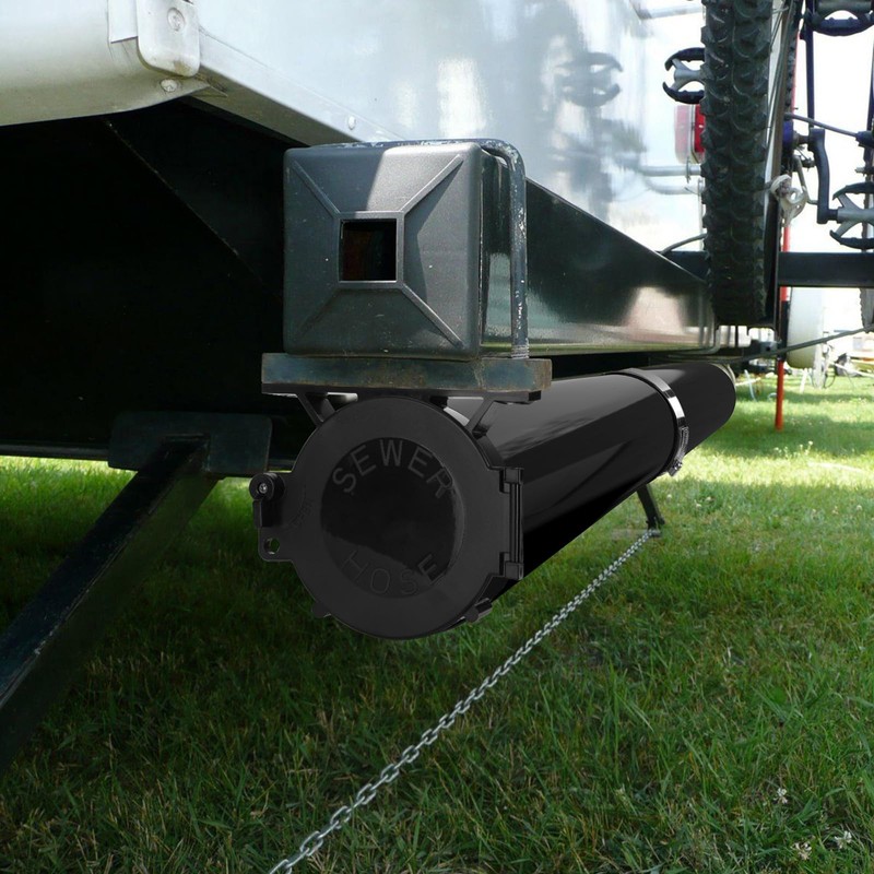 Touri RV Adjustable EZ Hose Carrier TR5094BK with Door Cap