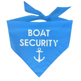 Boat Security Dog Bandana, Blue Dog Bandana, Dog Boat Accessories, Funny Dog Bandana, Boating Gifts for Dog Mom Dad, Boating Accessories Pet Scarf for Dog Puppy