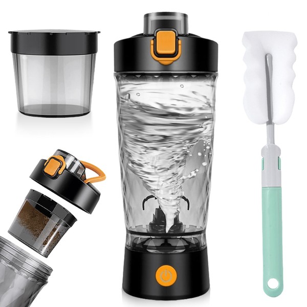 GAOUTO Elektrischer Shaker Eiweiß, Shaker Proteinshake 600ML, USB Wiederaufladbar Shake