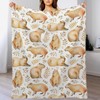 Capybaras Blanket Super Soft Cozy Throw Blanket, Lightweight Fuzzy Comfy
