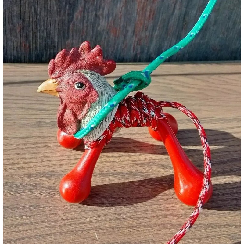 ROOSTER CROWS MICRO Chicken Roping Dummy w/ 2-Chicken Ropes Roping