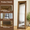 Full Length Mirror 65"X22", Brown Large Floor Mirror with Solid
