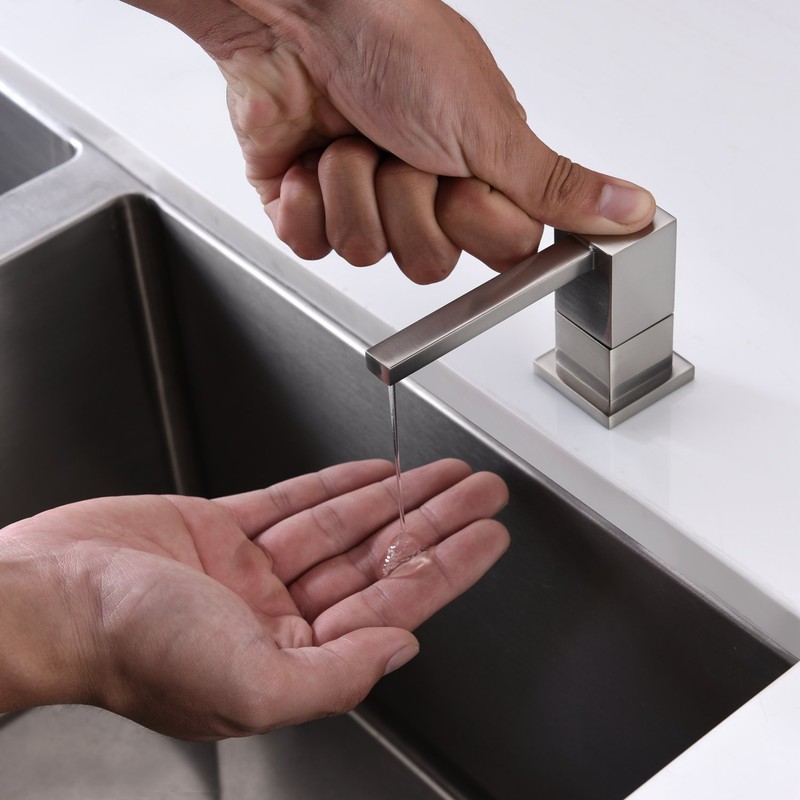 FONVETH Soap Dispenser for Kitchen Sink, Built in Square Pump