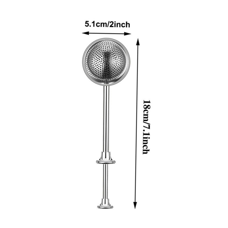 Ciieeo 1 Set Retractable Stainless Steel Tea Infuser Spice Filter