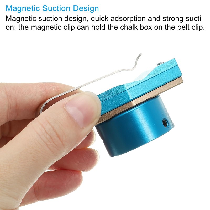 PATIKIL Magnetic Billiard Chalk Holder Round Aluminum Alloy Pool Billiard