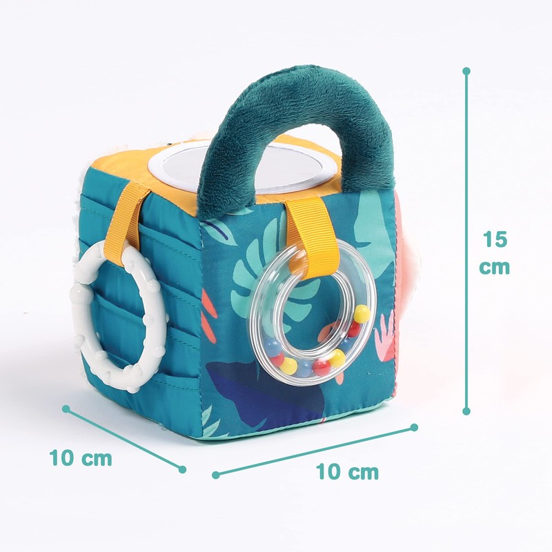 LUDI Jungle Awakening Cube Made of Soft Fabric - Baby
