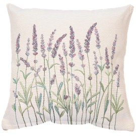 textile idea Cushion Cover 45 x 45 cm Tapestry, Decorative Cushion with Motif, Cushion Cover, Decorative Cushion, Sofa Cushion – Scented Lavender, Pack of 1