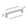 Goldenwarm Furniture Handle Bar Handle Brushed Stainless Steel Cupboard Handles