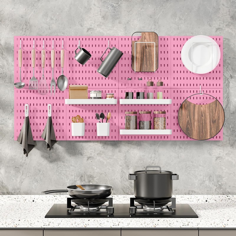 MULSAME Pegboard Combination Kit, 25.2" x 25.2" Wall Mounted Storage