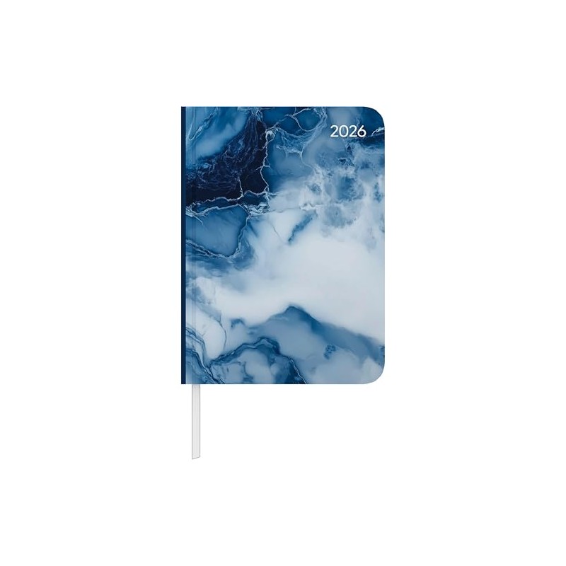 Daily Journal Marble 2026 - Taschen-Kalender A6 - Elefant -