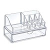 Glam Cosmetic Organiser Set of 2 Glam with Drawer, Transparent,