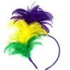 Lumadecor Retro Flapper Feather Headbands Mardi Gras Prom Dancer Headpiece