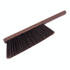 jrceliy Hand Broom Cleaning Brushes-Soft Bristles Dusting Brush for Cleaning Car/Bed/Couch/Draft/Garden/Furniture/Clothes,Wooden Handle