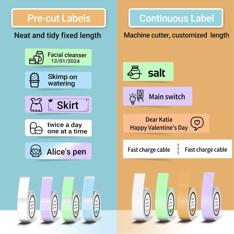 ORGBRO X1 Label Maker Tape, Genuine Thermal Label Print Paper