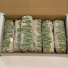 VIE Wholesale Smudge Sticks, White Sage and Eucalyptus 4", Pack of 6