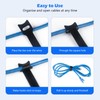 SUTOUG 60PCS 6 Inch Reusable Cable Ties Black, Adjustable Cable