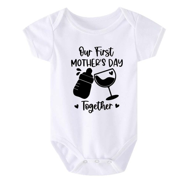 Mother’s Day Baby Bodysuit Outfits Short Sleeve Rompers Boys Girls