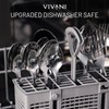 VIVANI 16 Piece Heavy Silverware Set for 4, Forged Stainless
