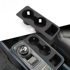 KATORN Car Cup Holder for Ford Maverick 2025 2024 2023 2022, Interior Accessories Silicone Center Console Cup Holder Insert for Ford Maverick 2022-2025, Black