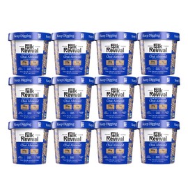 Folk Revival Chai Almond Keto Instant 'Oatmeal' - 20g Protein, 4g Net Carbs, High Fiber, Non GMO, Gluten Free, Made with Acorns - 12 Cups Per Case