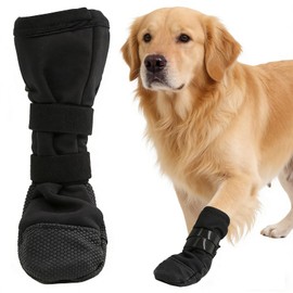 Botas de recuperación para perros para patas lesionadas, zapatos transpirables para perros con suela antideslizante y correa autoadhesiva, botines de 