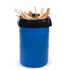 38" x 60" x 4 mil 55 to 60 Gallon Black Eco-Manufactured Plastic Heavyweight Trash Can Liners (Case of 50)