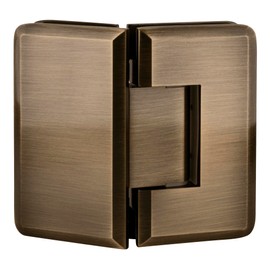 Brixwell H-MB135GTGA-AB Adjustable Majestic Series Glass-to-Glass Mount Hinge 135 Degree Antique Brass
