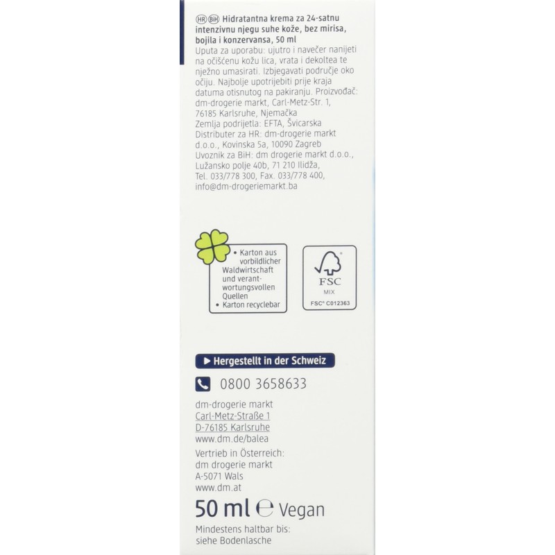 Balea Med Ultra Sensitive Intensive Cream, 50 ml (Pack of