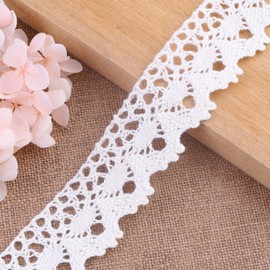 20 Yards x 1.18 Inch Lace Ribbon Vintage Lace Trim Crochet Cotton Lace Edge for Christmas Package DIY Sewing Wedding Bridal Dress,Costume. (Beige, 1.18IN)