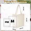 Epakh 10 Pack Natural Tote Bag with Zipper Reusable Canvas