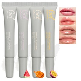 4-Piece Glow Lip Balm, Moisturising Lip Balm for Dry, Cracked Lips, Shiny, Long-Lasting Lip Moisturiser, Nourishing Lip Balm, Lip Repair