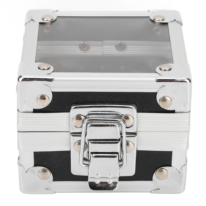 Nail Drill Bits Storage Box 25 Holes Transparent Clamshell Lock
