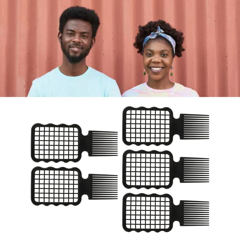 5pcs Twist Combs Ergonomic Perm Curling Hair Dreadlocks Twist Combs