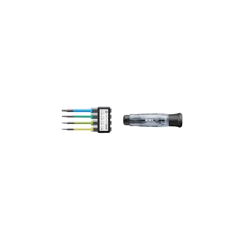 ANEX Precision Hex Robe Screwdriver Set, Set of 4 Bits